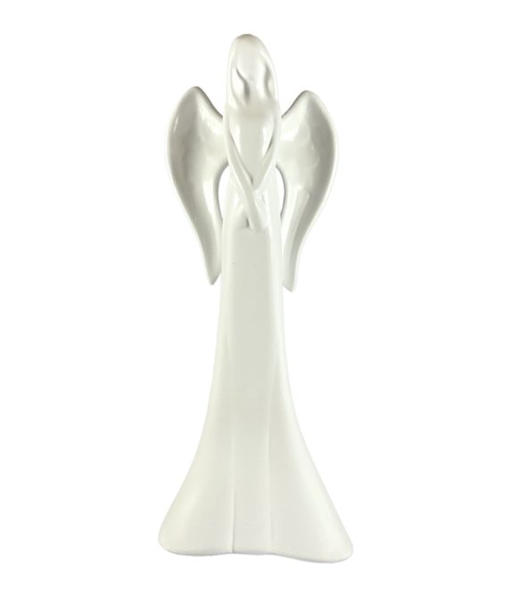 Keramický anjel biely – 42cm