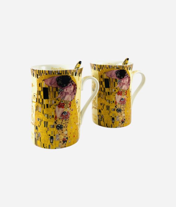 Hrnčeky na čaj 2ks s motívom Gustav Klimt