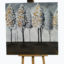 Obraz čierno-bielo-zlatý les 80x80