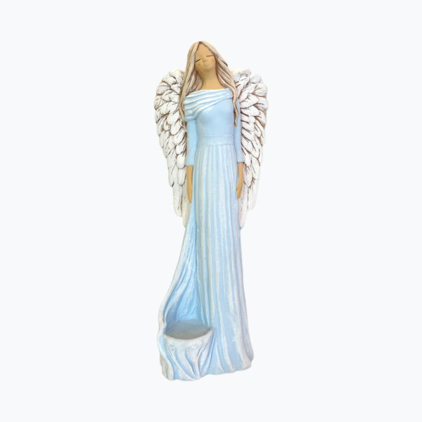 Modrý anjel s miestom na sviečku