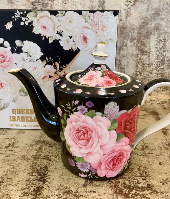 Porcelánový čajník ruža