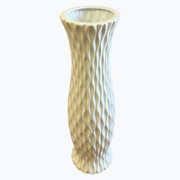 keramická váza biela 60cm