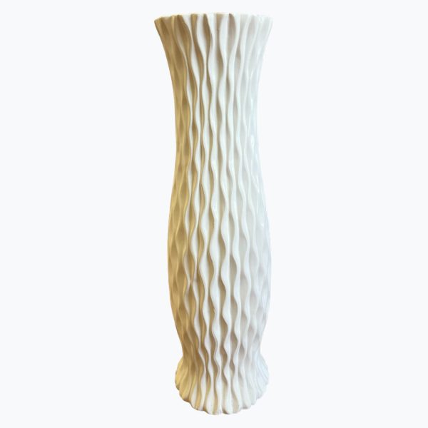 keramická váza biela 60cm