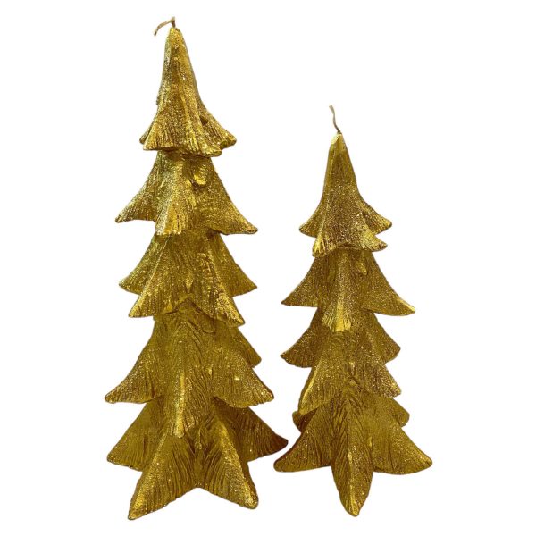 Sviečka vianočný strom zlatý