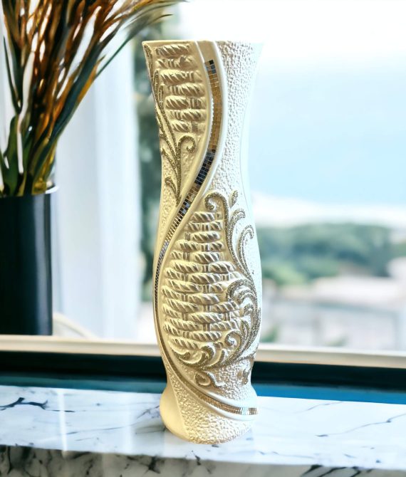 Váza keramická so zrkadlovým ornamentom