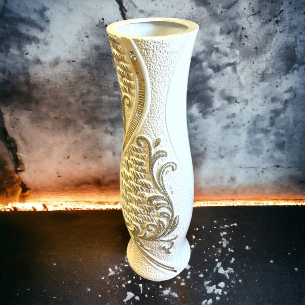 Biela keramická váza