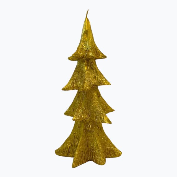Sviečka vianočný strom zlatý