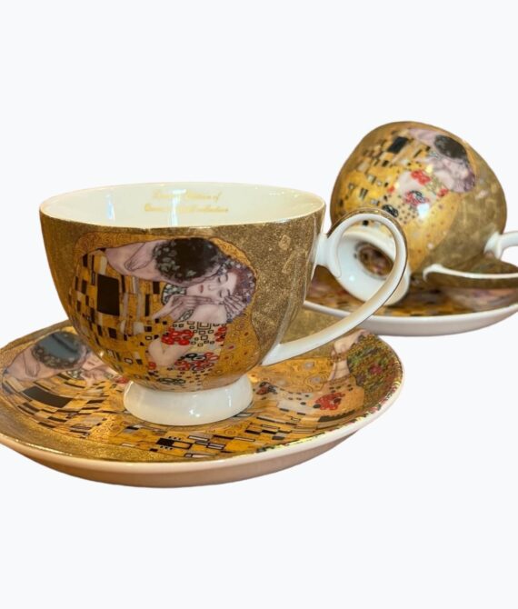Zlaté šálky na kávu Gustav Klimt The KISS