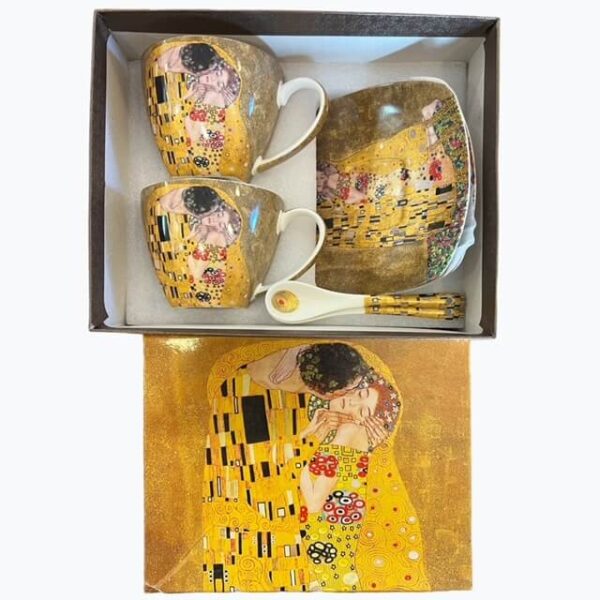 Zlaté šálky s lyžičkou Gustav Klimt