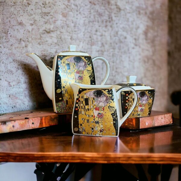 Čajová súprava čierna Gustav Klimt