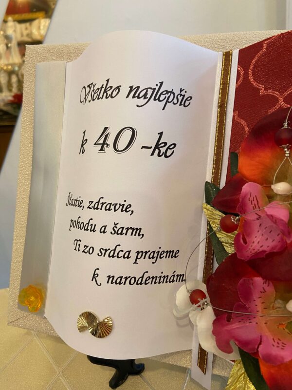 Darčeková kniha 40, narodeninová kniha s venovaním - Image 5